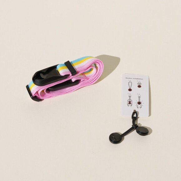 Small Adjustable Rainbow Pink Camera Strap 22-38" w/2x Peak Design Anchors - Picture 2 of 7